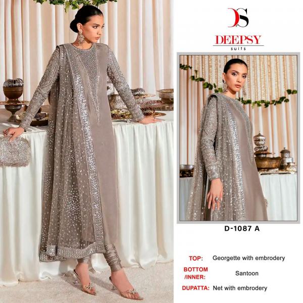 Deepsy D 1087 Fancy Georgette Designer Pakistani Suit Collection